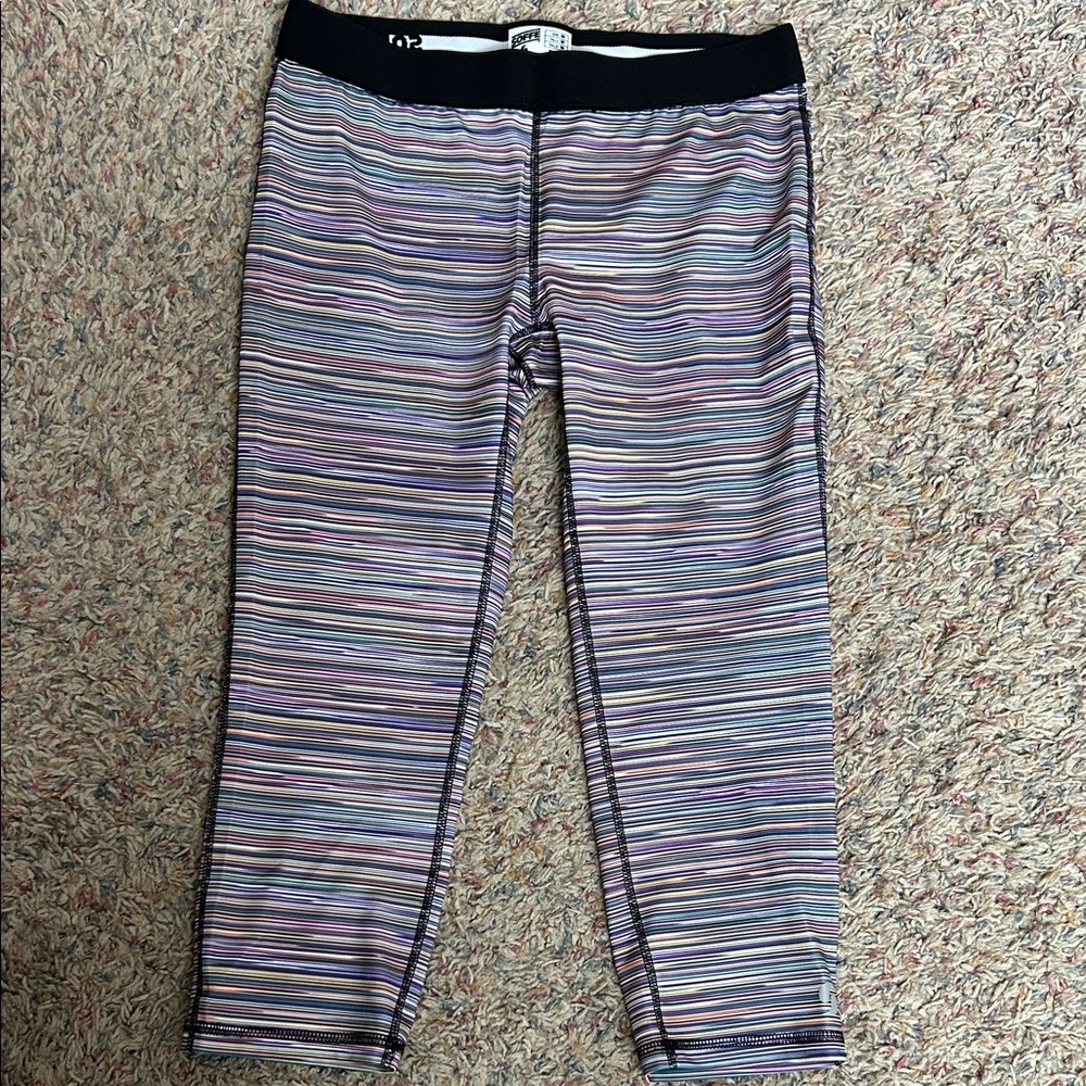 Soffe Multicolor Striped Capris